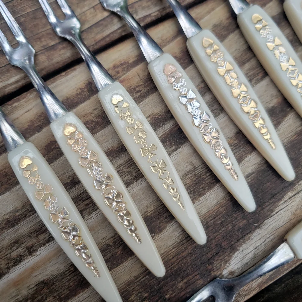 Vintage Little Forks - For Hors D’oeuvre or Cocktail - Set Of 12 (One Dozen)
